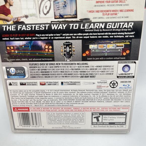 Rocksmith -- 2014 Edition (Sony PlayStation 3, 2013) CIB Complete - Picture 3 of 8